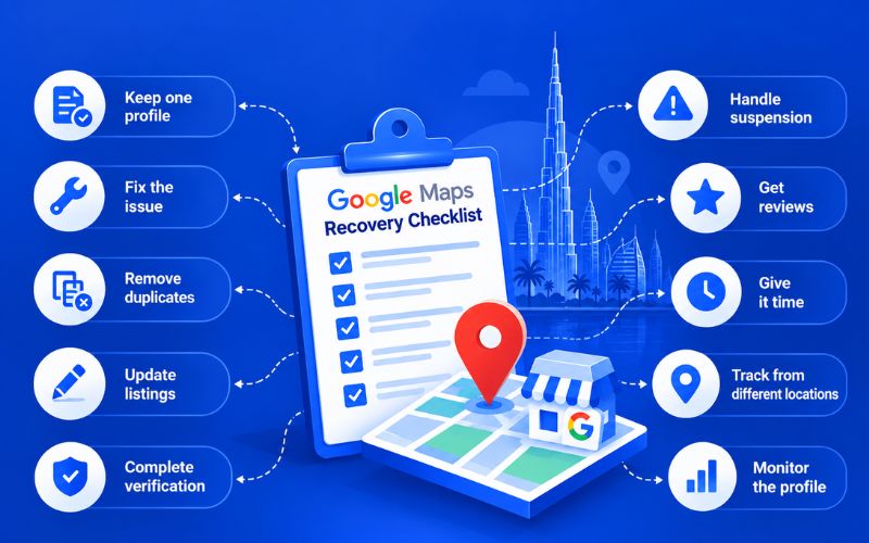 Google Maps recovery checklist for business visibility