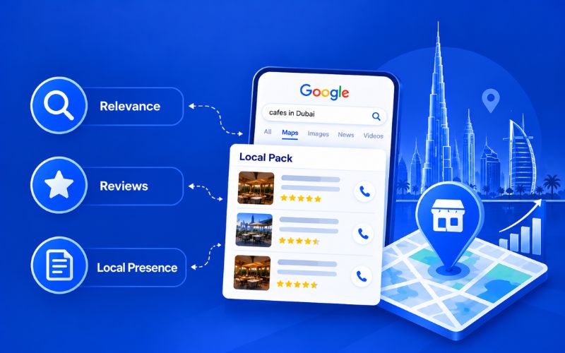 Google Maps Local Pack ranking factors for Dubai businesses