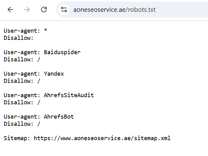 Robots.txt example
