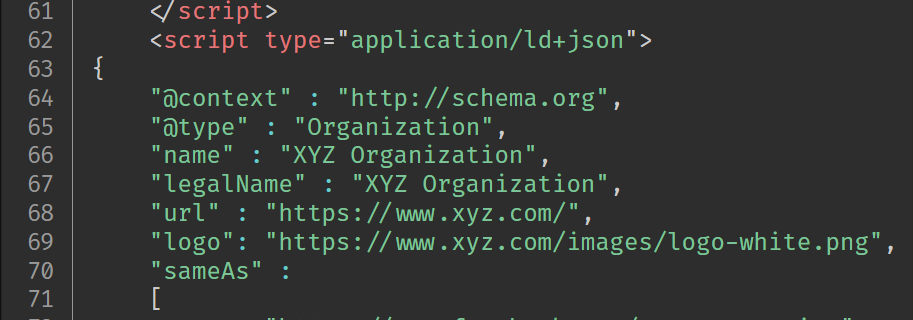 Schema structured data