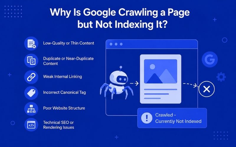 Why Is Google Crawling a Page but Not Indexing?